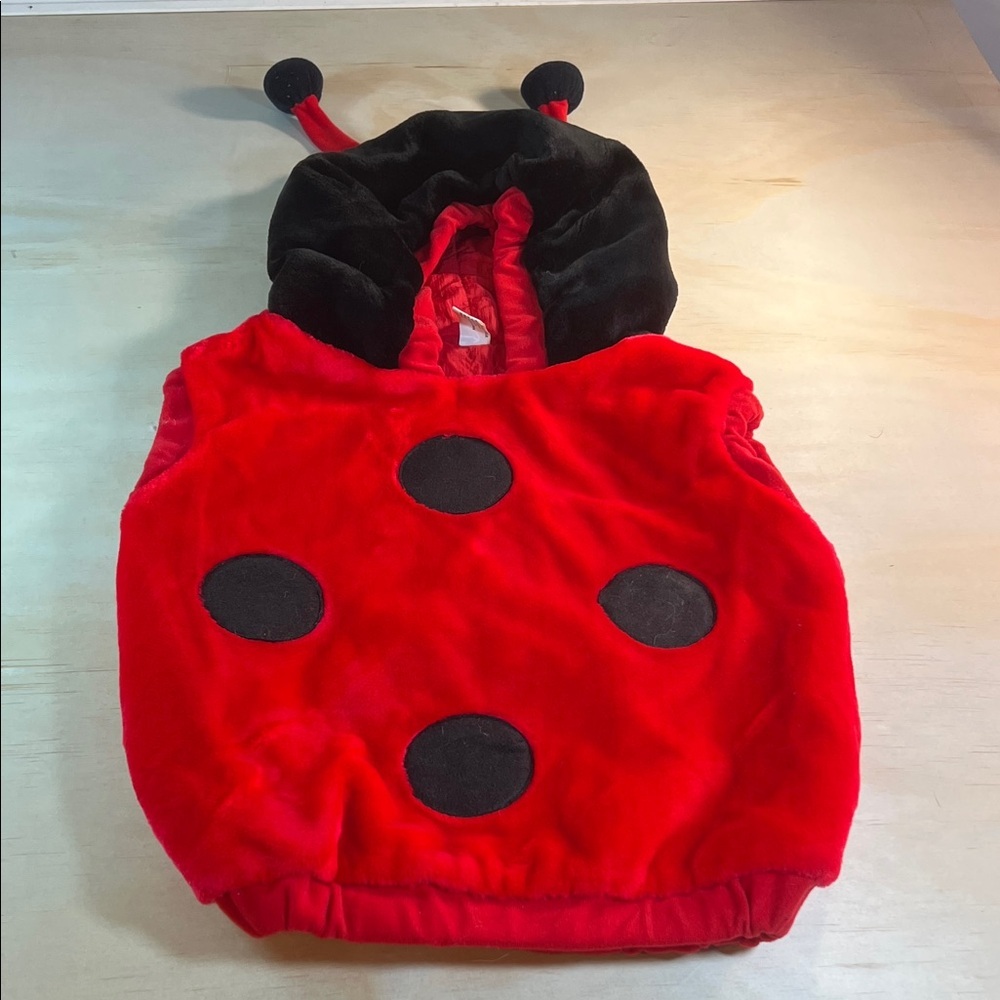 Red and Black Ladybug Plush Costume Sz 12-24 months
